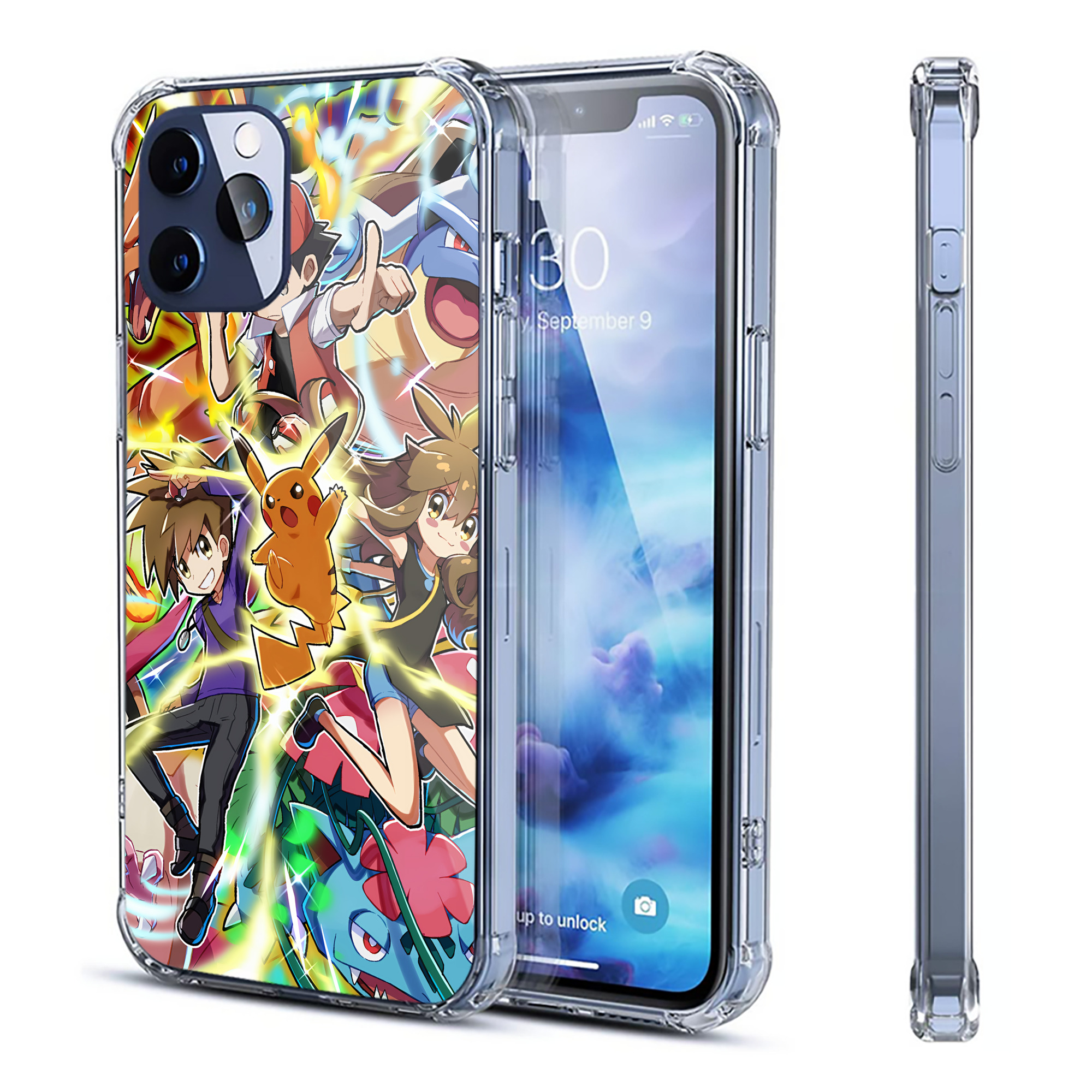 （画像用） ポケットモンスター Pokémon 【iPhone 12シリーズ対応】透明スマホケース（クリアソフトケース）